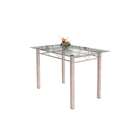 Conjunto De Mesa De Cozinha Com Tampo De Vidro E 4 Cadeiras M