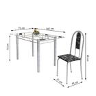 Conjunto De Mesa De Cozinha Com Tampo De Vidro E 6 Cadeiras I