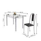 Conjunto De Mesa De Cozinha Com Tampo De Vidro E 6 Cadeiras I
