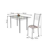 Conjunto De Mesa De Cozinha Com Tampo De Vidro E 6 Cadeiras I