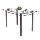 Conjunto De Mesa De Cozinha Com Tampo De Vidro E 6 Cadeiras I