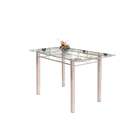 Conjunto De Mesa De Cozinha Com Tampo De Vidro E 6 Cadeiras M