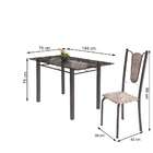 Conjunto De Mesa De Cozinha Com Tampo De Vidro E 6 Cadeiras M