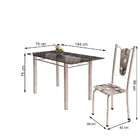 Conjunto De Mesa De Cozinha Com Tampo De Vidro E 6 Cadeiras M