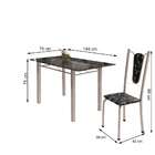 Conjunto De Mesa De Cozinha Com Tampo De Vidro E 6 Cadeiras M