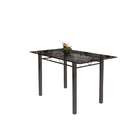 Conjunto De Mesa De Cozinha Com Tampo De Vidro E 6 Cadeiras M