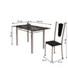 Conjunto De Mesa De Cozinha Com Tampo De Vidro E 6 Cadeiras M