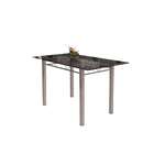 Conjunto De Mesa De Cozinha Com Tampo De Vidro E 6 Cadeiras M
