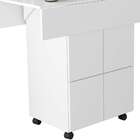 Conjunto De Mesa De Cozinha Dobráve Com 4 Bancos Annie Branco