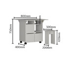 Conjunto De Mesa De Cozinha Dobrável 4 Lugares Balsamo Marrom