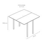 Conjunto De Mesa De Cozinha Dobrável Com 4 Lugares Asti Branc