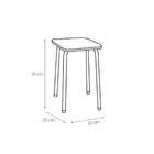 Conjunto De Mesa De Cozinha Dobrável Com 4 Lugares Asti Branc