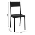 Conjunto De Mesa De Cozinha Easy Com 4 Cadeiras Preto