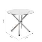 Conjunto De Mesa De Cozinha Redonda Carmin Cromado E Marrom