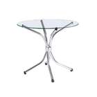 Conjunto De Mesa De Cozinha Redonda Carmin I Cromado E Preto