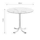 Conjunto De Mesa De Cozinha Redonda Carmin Ii Cromado E Preto