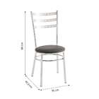 Conjunto De Mesa De Cozinha Retangular Carmin Cromado E Preto