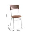 Conjunto De Mesa De Cozinha Retangular Carmin Marrom E Cromado