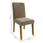 Conjunto De Mesa De Jantar Adele Com Tampo De Vidro Off White