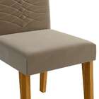 Conjunto De Mesa De Jantar Adele Com Tampo De Vidro Off White