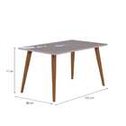 Conjunto De Mesa De Jantar Adele Com Vidro E 4 Cadeiras Milen