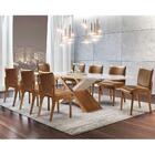 Conjunto De Mesa De Jantar Alice Com 8 Cadeiras Bella Gold Co