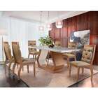 Conjunto De Mesa De Jantar Alvorada Com 6 Cadeiras Estofadas