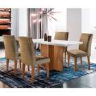 Conjunto De Mesa De Jantar Ane Com 4 Cadeiras Estofadas Gréci