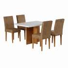 Conjunto De Mesa De Jantar Atlanta I Com Tampo De Vidro Off W
