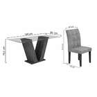 Conjunto De Mesa De Jantar Classic Com 6 Cadeiras Vitória Vel
