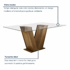 Conjunto De Mesa De Jantar Classic Com 6 Cadeiras Vitória Vel