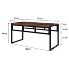 Conjunto De Mesa De Jantar Com 2 Bancos Wooden Nogal E Preto