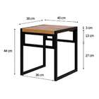 Conjunto De Mesa De Jantar Com 4 Bancos Wooden Mel E Preto