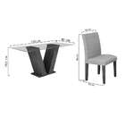 Conjunto De Mesa De Jantar Com 4 Cadeiras Classic Veludo Choc