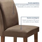 Conjunto De Mesa De Jantar Com 4 Cadeiras Classic Veludo Choc