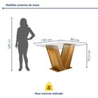 Conjunto De Mesa De Jantar Com 4 Cadeiras Classic Veludo Ypê