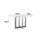 Conjunto De Mesa De Jantar Com 4 Cadeiras Talia Veludo Off Wh