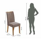 Conjunto De Mesa De Jantar Com 6 Cadeiras Apogeu Suede Off Wh