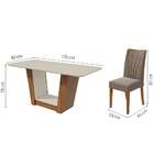 Conjunto De Mesa De Jantar Com 6 Cadeiras Apogeu Suede Off Wh