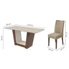 Conjunto De Mesa De Jantar Com 6 Cadeiras Apogeu Veludo Off W
