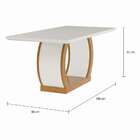 Conjunto De Mesa De Jantar Com 6 Cadeiras Estofadas Daisy I V