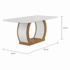 Conjunto De Mesa De Jantar Com 6 Cadeiras Estofadas Mia Anima