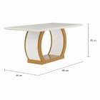 Conjunto De Mesa De Jantar Com 6 Cadeiras Estofadas Olívia I