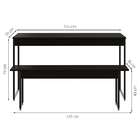 Conjunto De Mesa De Jantar Com Banco Studio Preto