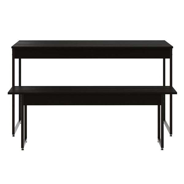 Conjunto De Mesa De Jantar Com Banco Studio Preto