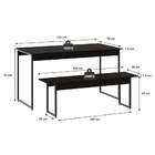 Conjunto De Mesa De Jantar Com Banco Studio Preto