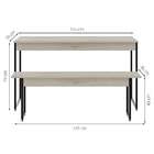 Conjunto De Mesa De Jantar Com Banco Studio Snow E Preto