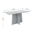 Conjunto De Mesa De Jantar Com Tampo De Vidro Ana E 6 Cadeira