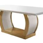 Conjunto De Mesa De Jantar Com Tampo De Vidro E 6 Cadeiras Ma