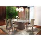 Conjunto De Mesa De Jantar Com Tampo De Vidro Luna E 6 Cadeir